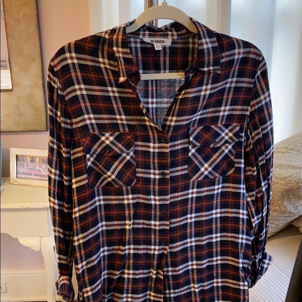 BB Dakota Plaid Button Down - Tunic